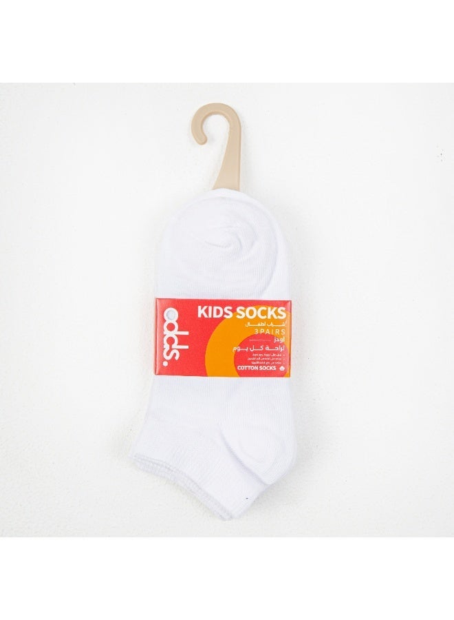 Odds Kid's Pack of 3 Lycra Ankle Casual Socks - Image 3